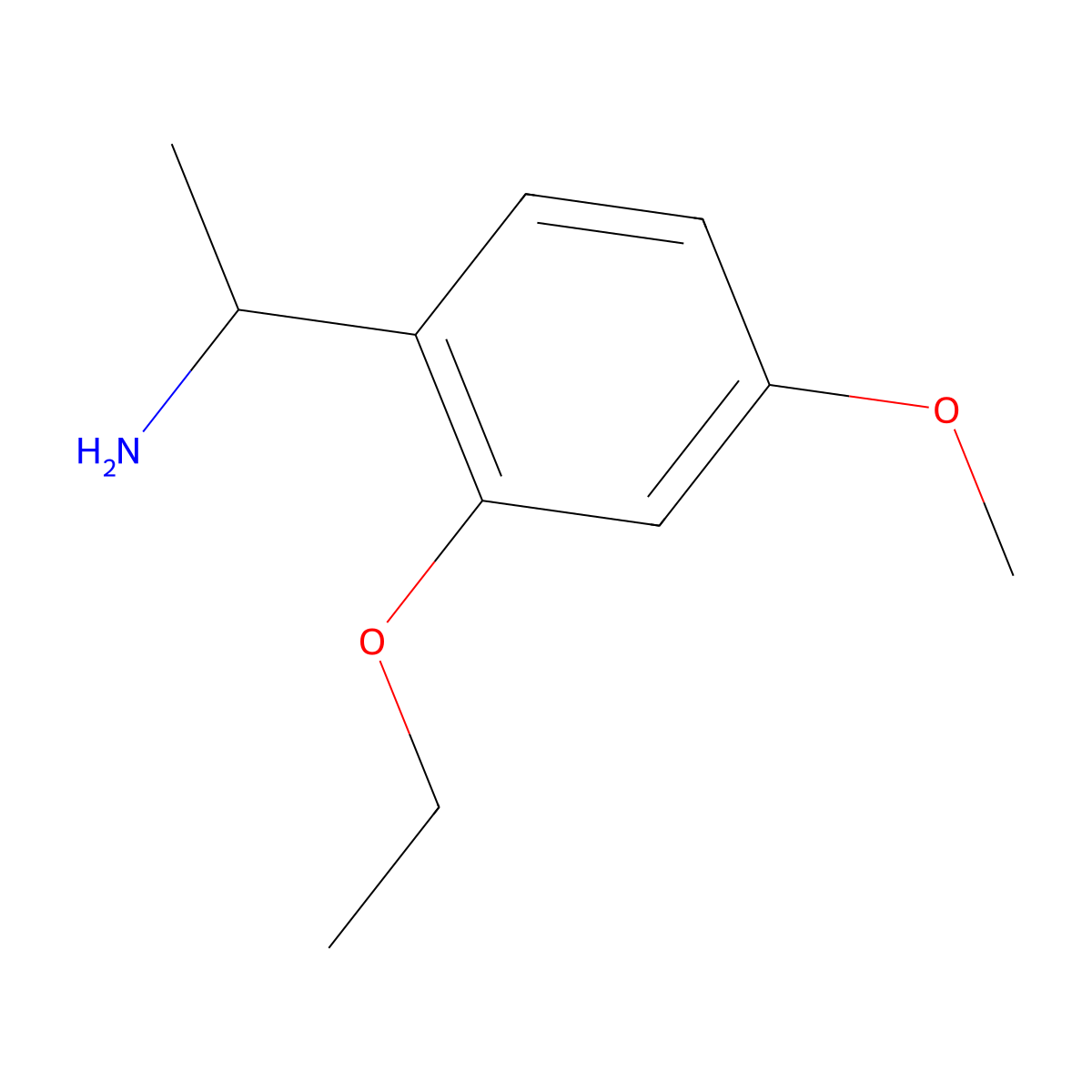 1-(2-Ethoxy-4-methoxyphenyl)ethan-1-amine molecular structure, CAS 1048916-78-4