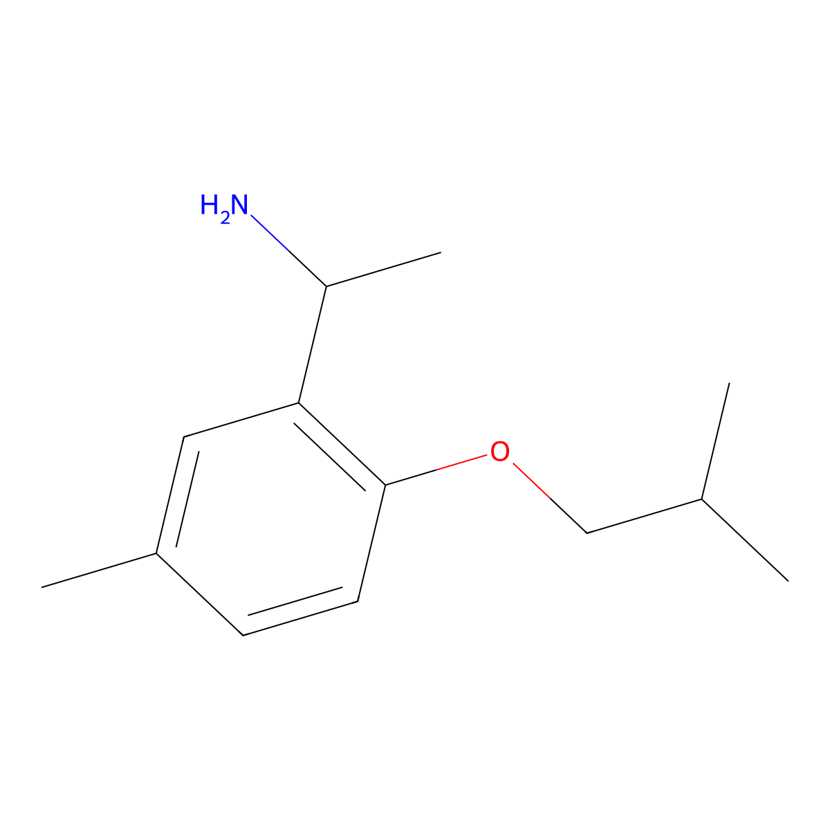 1-(2-Isobutoxy-5-methyl-phenyl)-ethylamine molecular structure, CAS 1048917-08-3