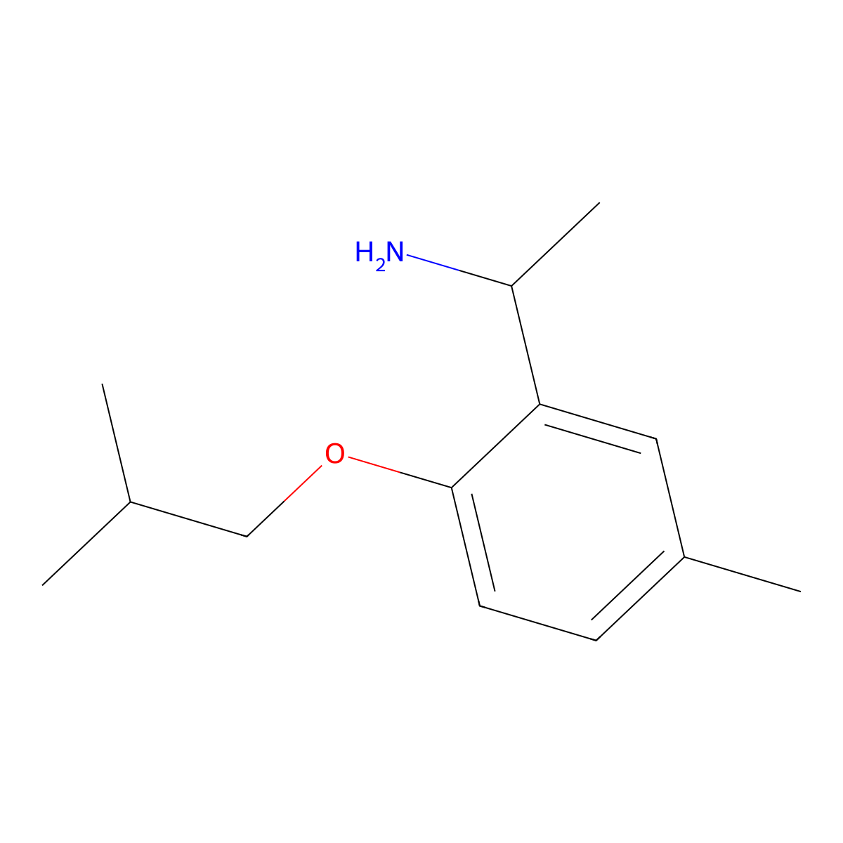 1-(2-Isobutoxy-5-methyl-phenyl)-ethylamine molecular structure, CAS 1048917-08-3