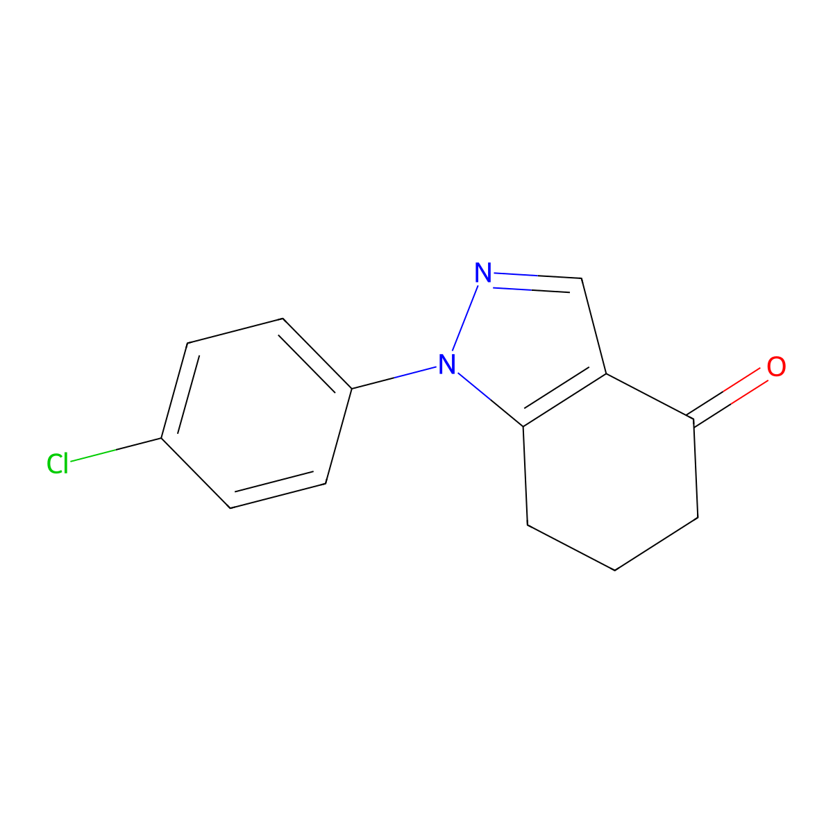 1-(4-chlorophenyl)-1,5,6,7-tetrahydro-4H-indazol-4-one molecular structure, CAS 1048917-15-2