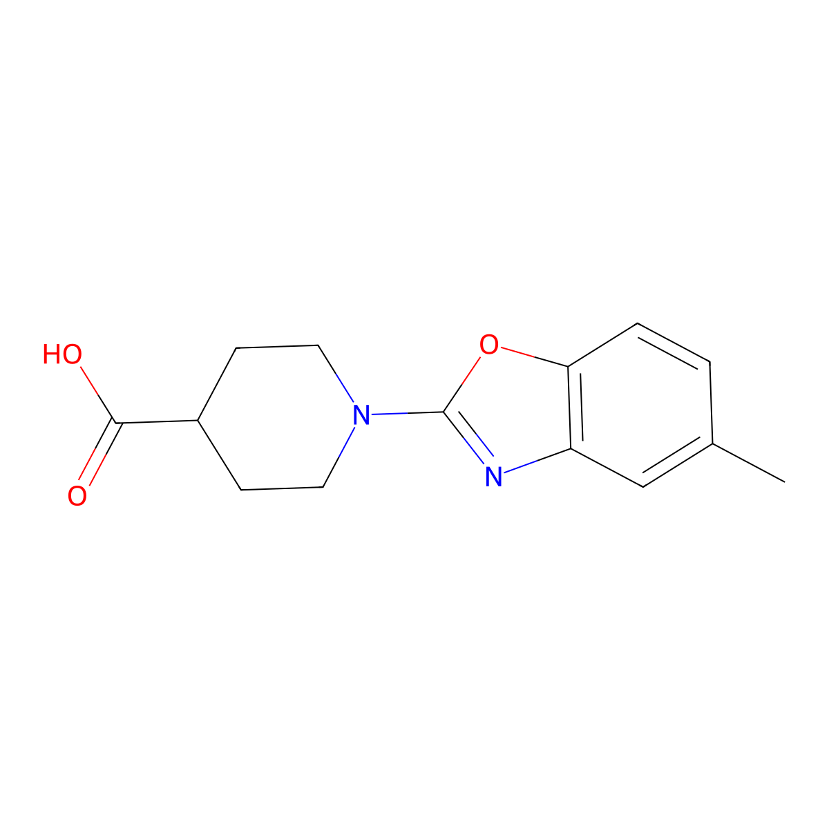 1-(5-Methylbenzo[D]oxazol-2-YL)piperidine-4-carboxylic acid molecular structure, CAS 1048917-20-9
