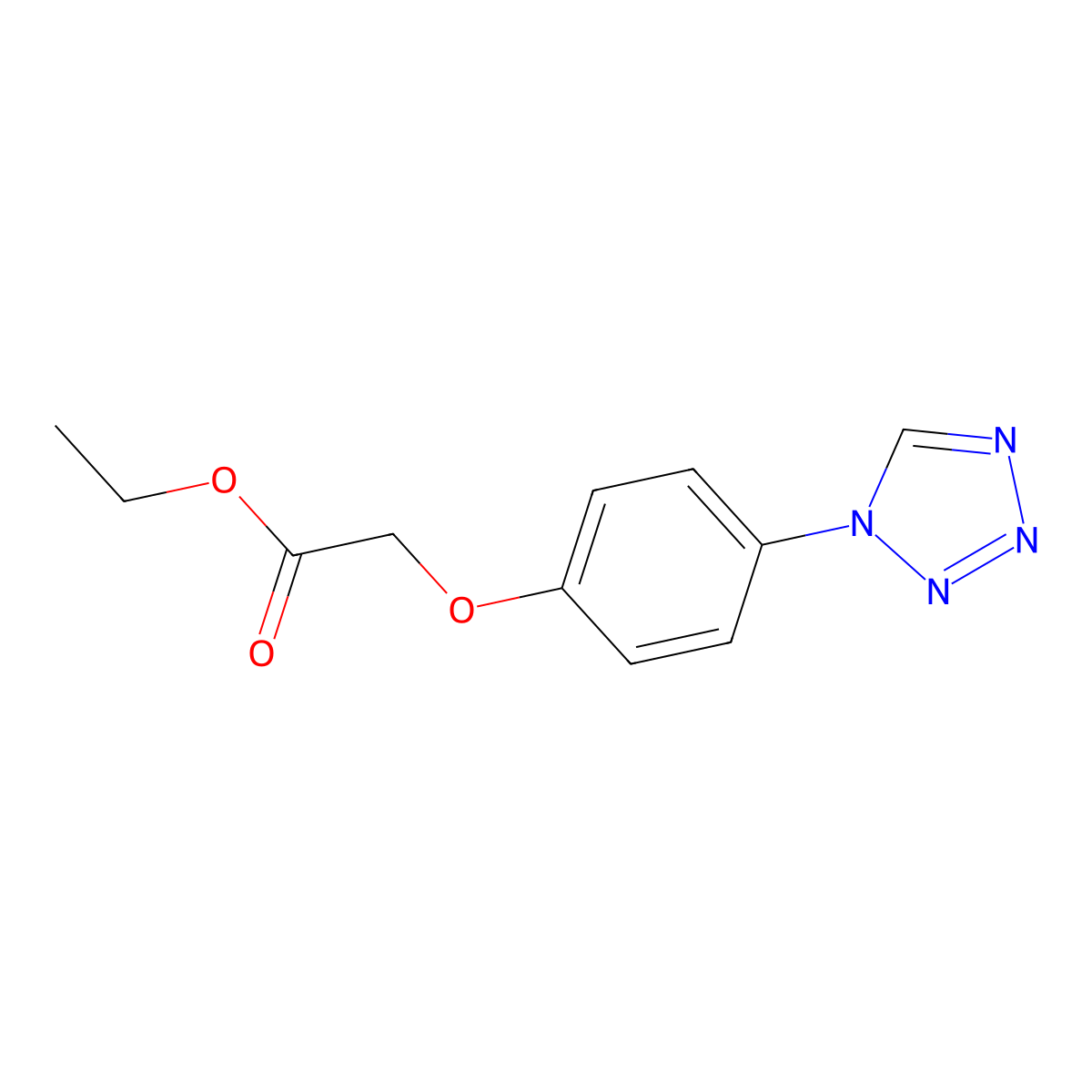Ethyl [4-(1H-tetrazol-1-yl)phenoxy]acetate molecular structure, CAS 1048917-40-3