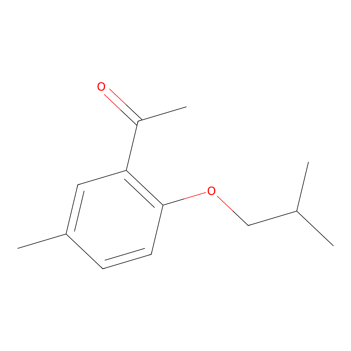 1-(2-Isobutoxy-5-methylphenyl)ethanone molecular structure, CAS 1048917-46-9