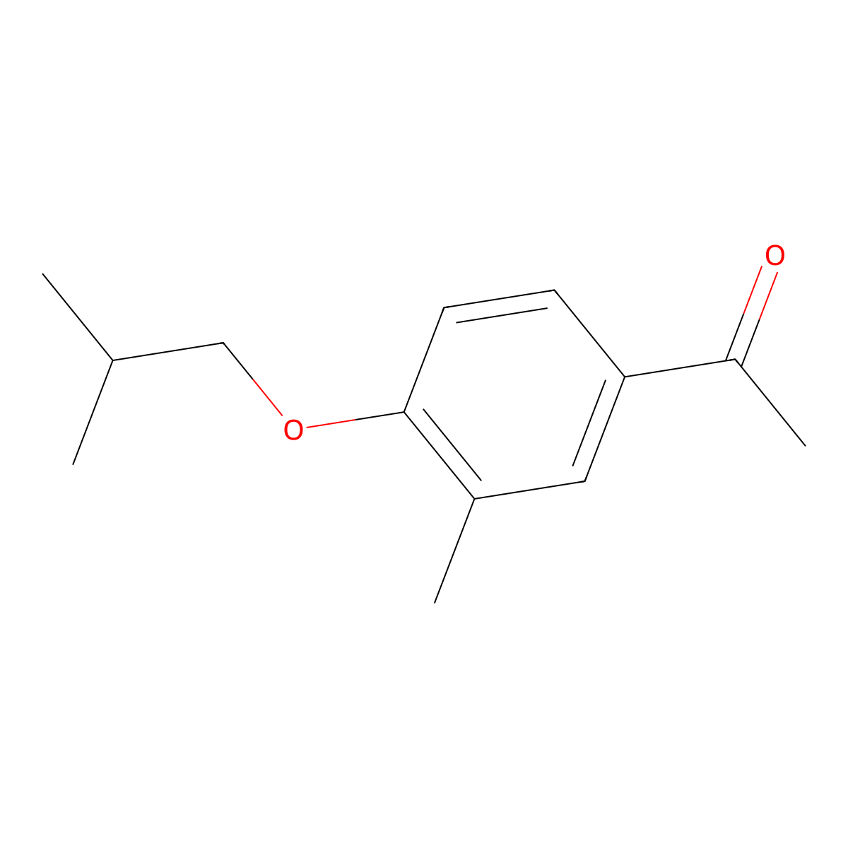 1-(4-Isobutoxy-3-methylphenyl)ethanone molecular structure, CAS 1048917-50-5