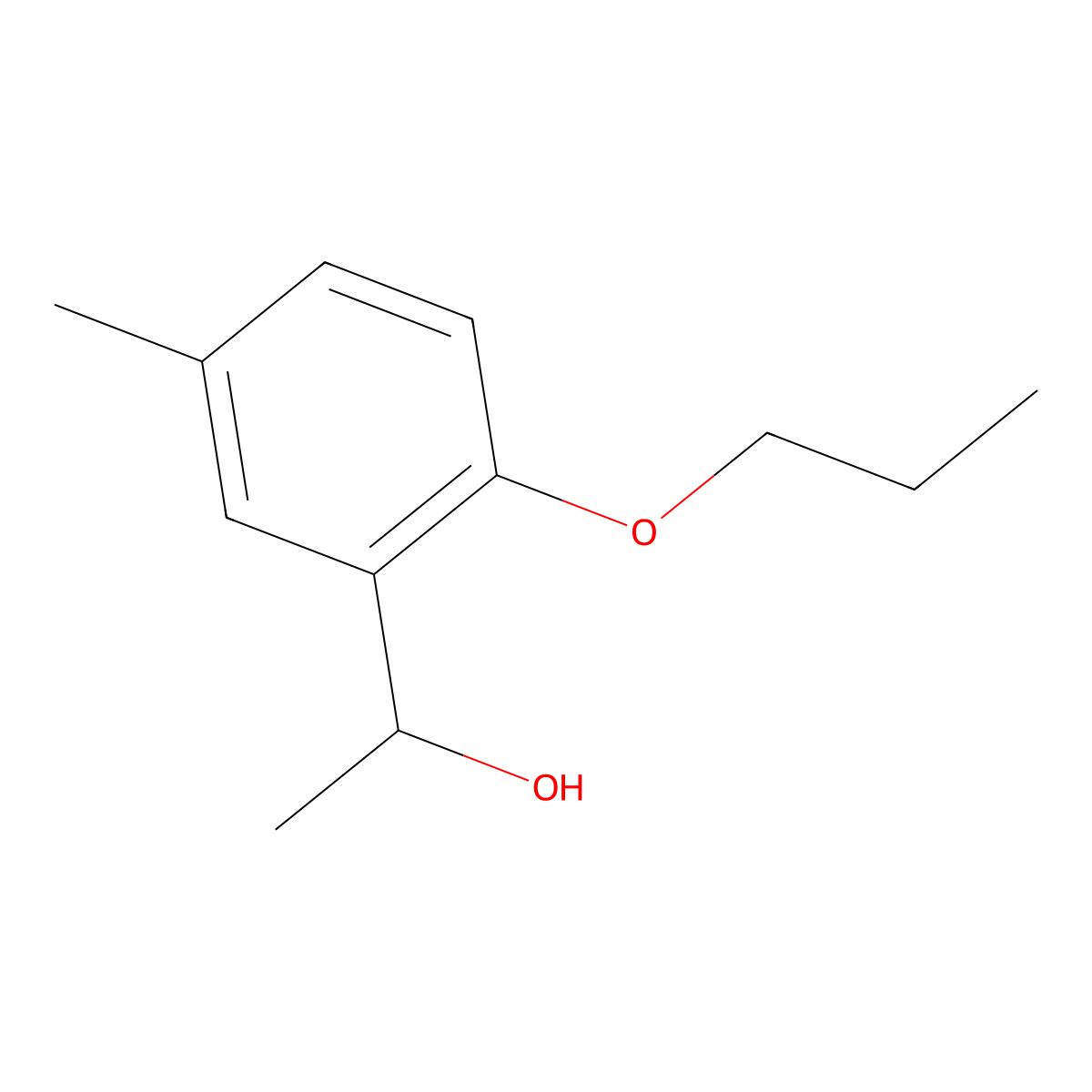 1-(5-Methyl-2-propoxyphenyl)ethanol molecular structure, CAS 1048917-86-7