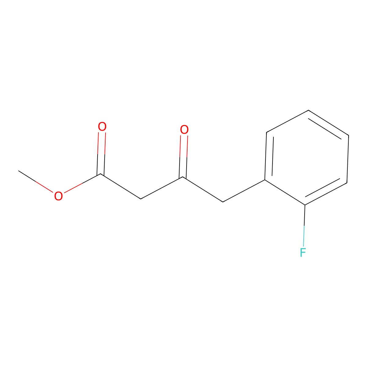 Methyl 4-(2-fluorophenyl)-3-oxobutanoate molecular structure, CAS 1048917-90-3