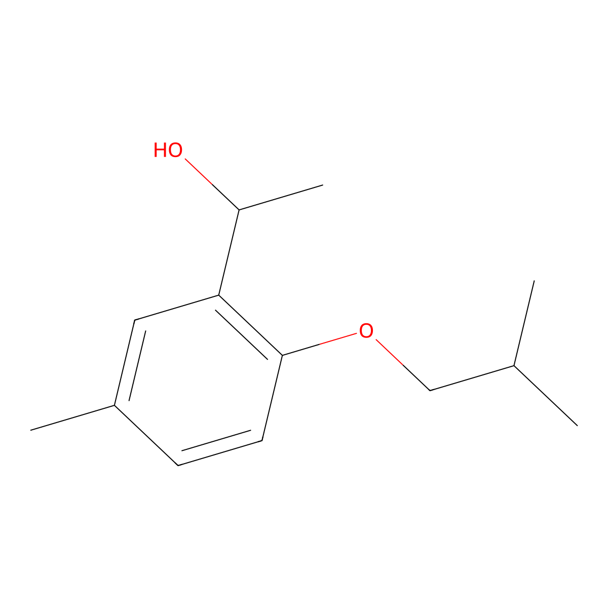 1-(2-iso-Butoxy-5-methylphenyl)ethanol molecular structure, CAS 1048917-91-4