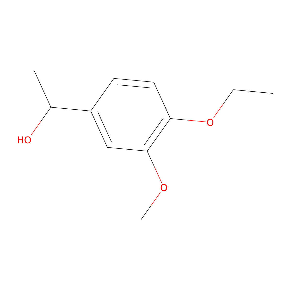 1-(4-Ethoxy-3-methoxyphenyl)ethanol molecular structure, CAS 1048917-96-9