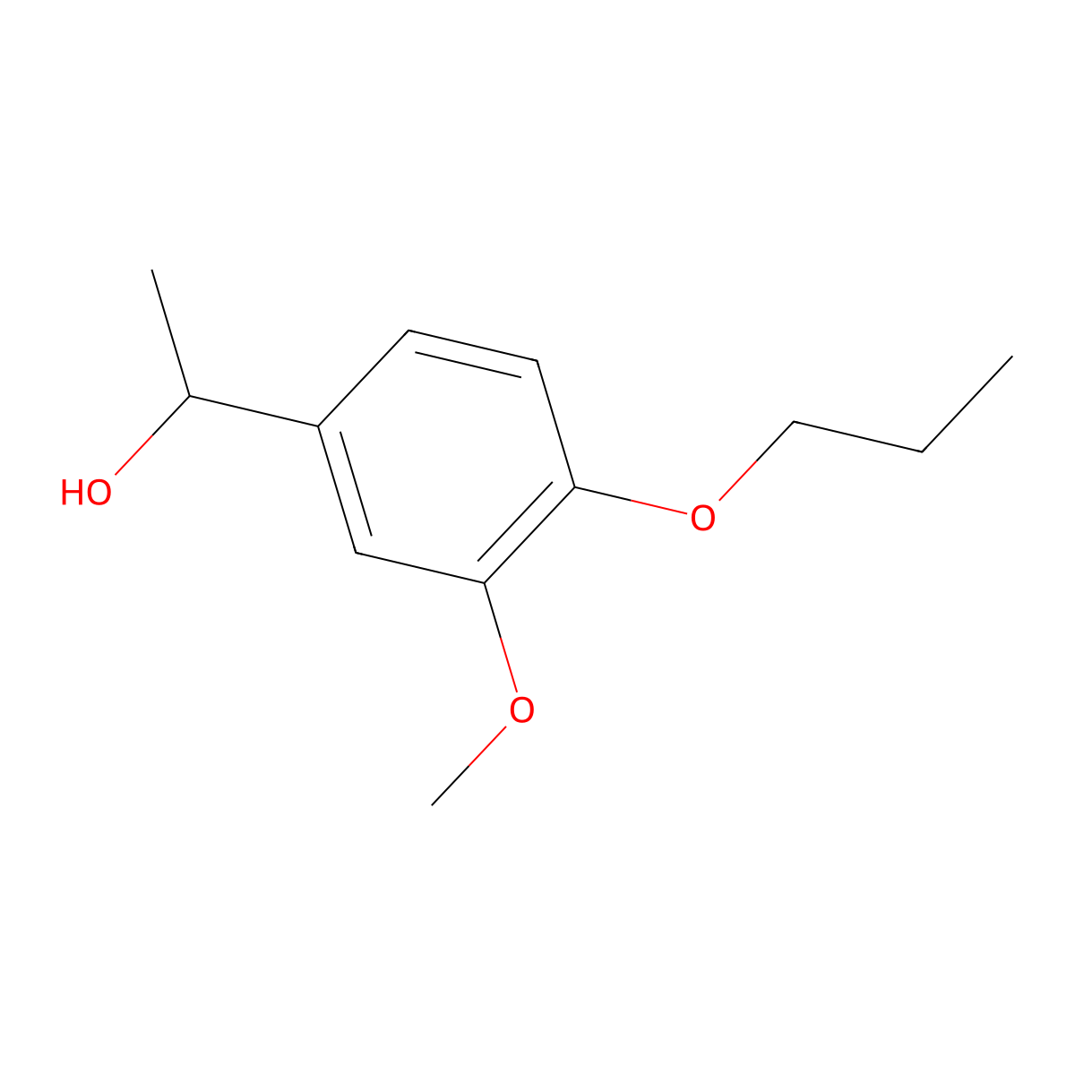 1-(3-Methoxy-4-n-propoxyphenyl)ethanol molecular structure, CAS 1048918-01-9