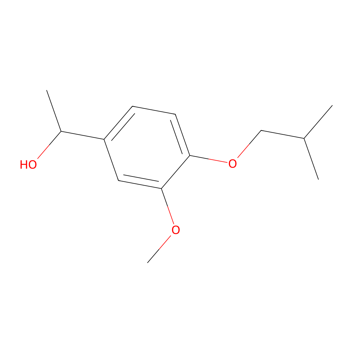 1-(4-iso-Butoxy-3-methoxyphenyl)ethanol molecular structure, CAS 1048918-06-4