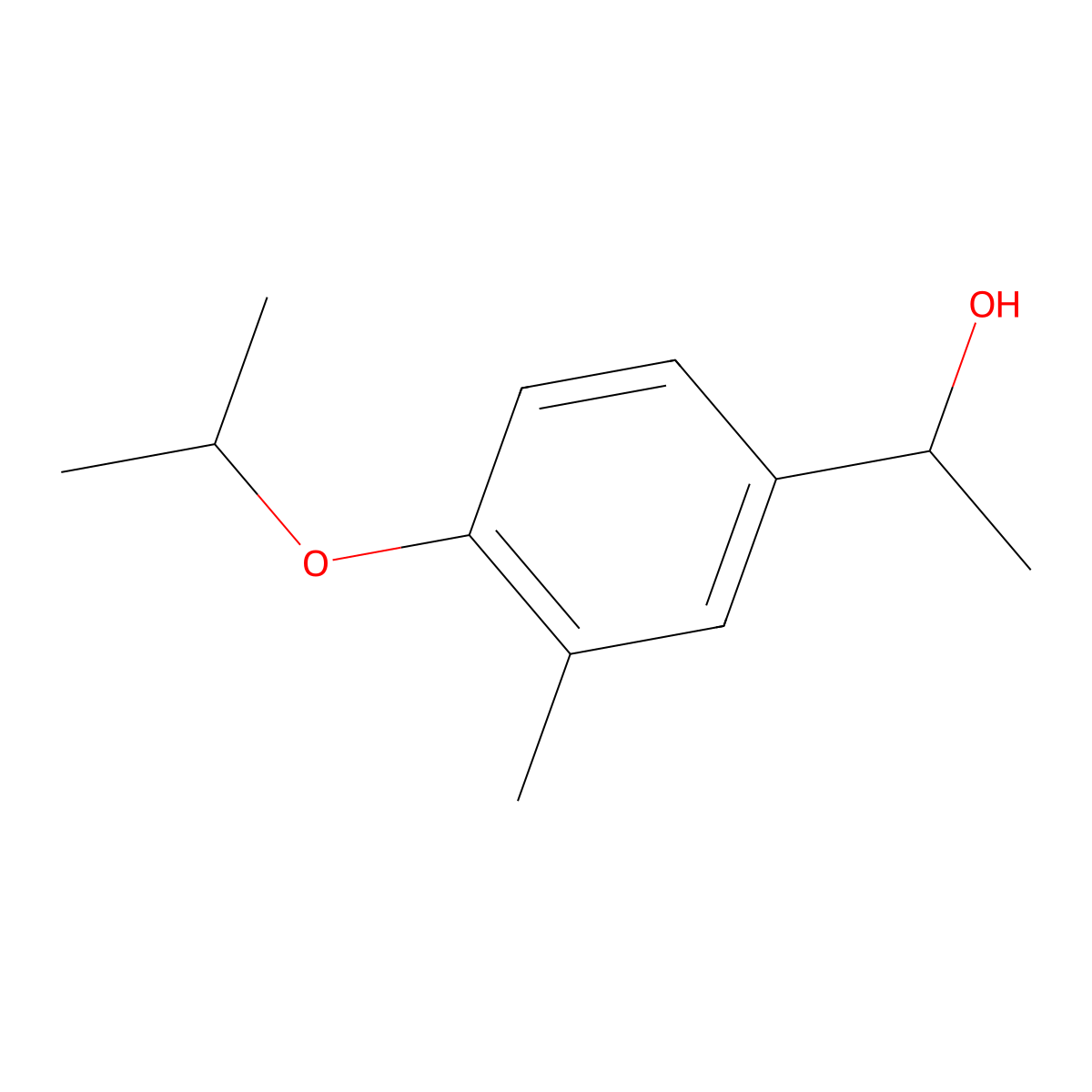 |A,3-Dimethyl-4-(1-methylethoxy)benzenemethanol molecular structure, CAS 1048918-11-1