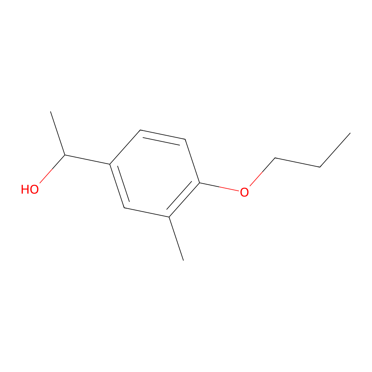 1-(3-Methyl-4-n-propoxyphenyl)ethanol molecular structure, CAS 1048918-17-7