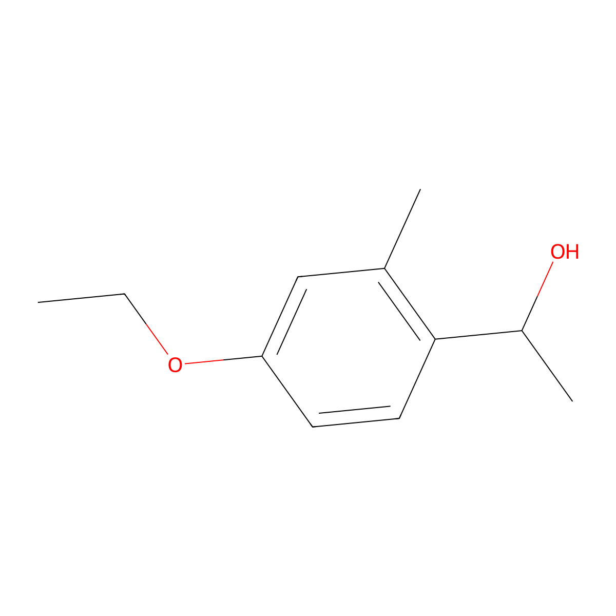 1-(4-Ethoxy-2-methylphenyl)ethanol molecular structure, CAS 1048918-29-1