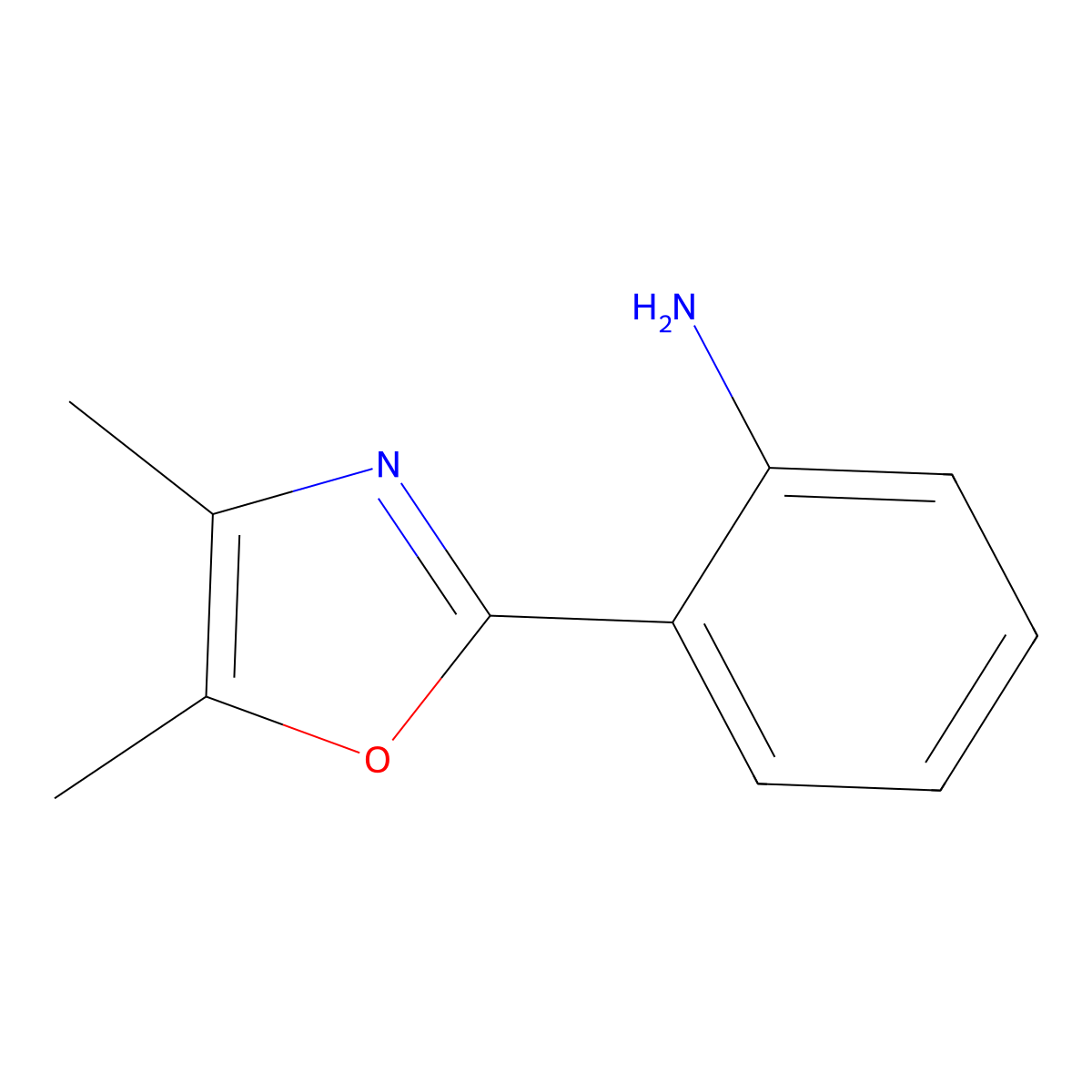 2-(4,5-Dimethyloxazol-2-yl)aniline molecular structure, CAS 1048918-57-5