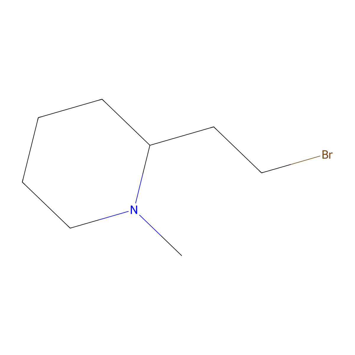 2-(2-Bromoethyl)-1-methylpiperidine molecular structure, CAS 1048918-75-7