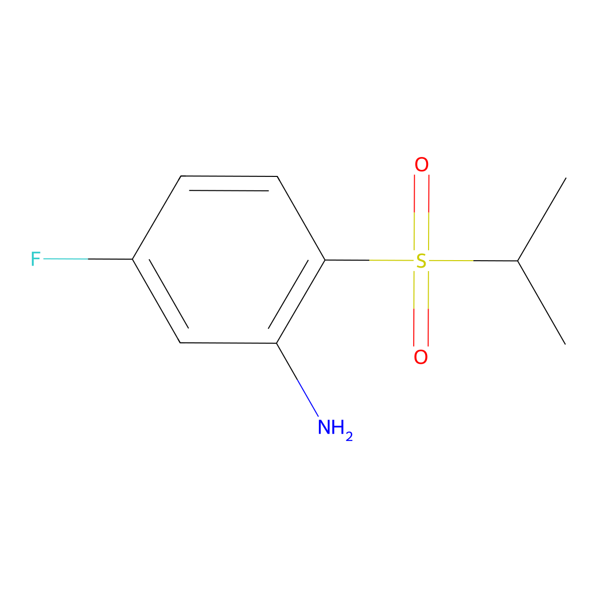 5-Fluoro-2-(isopropylsulfonyl)aniline molecular structure, CAS 1048919-39-6