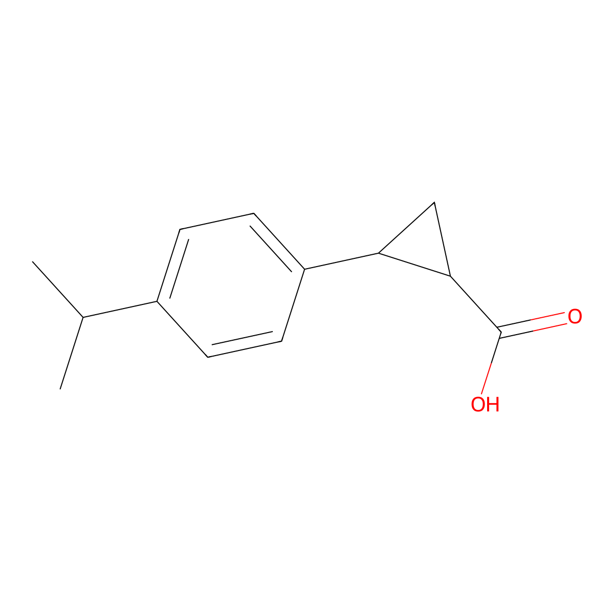 2-(4-(Propan-2-yl)phenyl)cyclopropane-1-carboxylic acid molecular structure, CAS 1048919-66-9