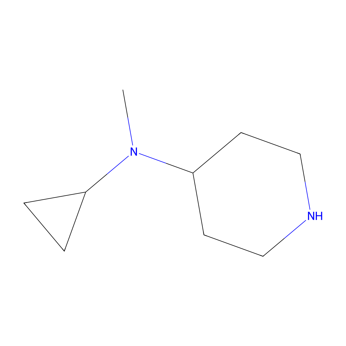 N-cyclopropyl-N-methylpiperidin-4-amine molecular structure, CAS 1048919-83-0