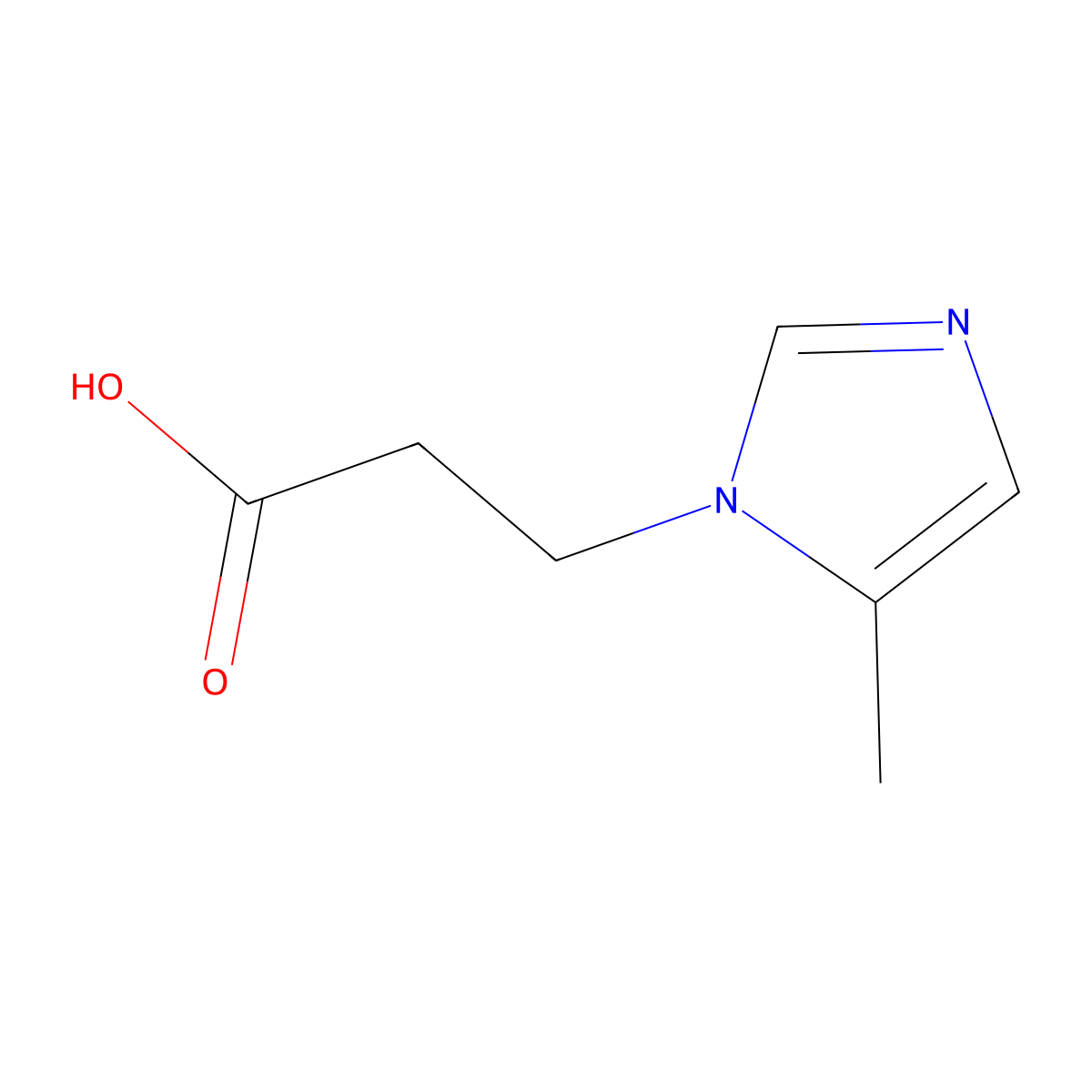 3-(5-methyl-1H-imidazol-1-yl)propanoic acid molecular structure, CAS 1048920-55-3