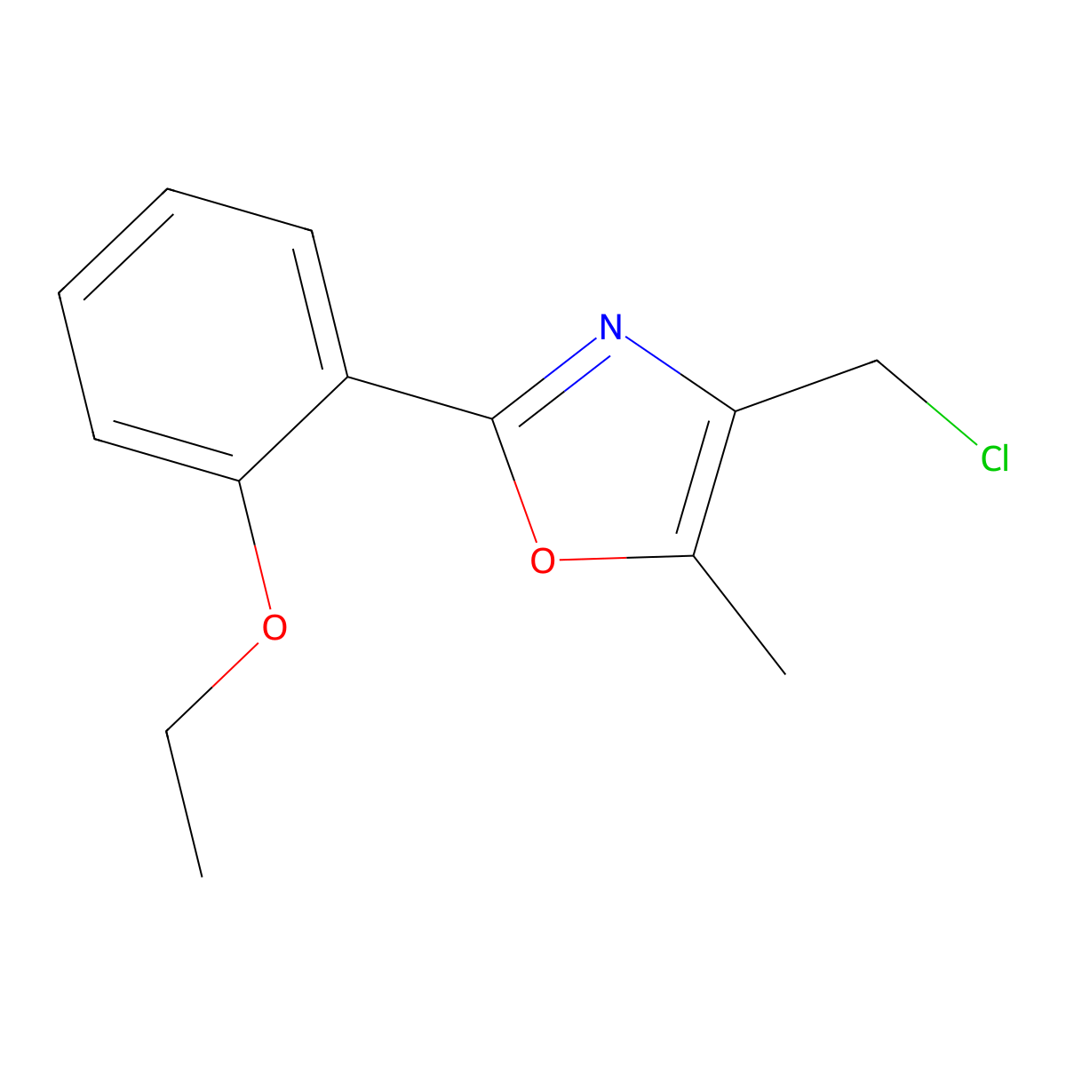 4-(Chloromethyl)-2-(2-ethoxyphenyl)-5-methyl-1,3-oxazole molecular structure, CAS 1048921-06-7