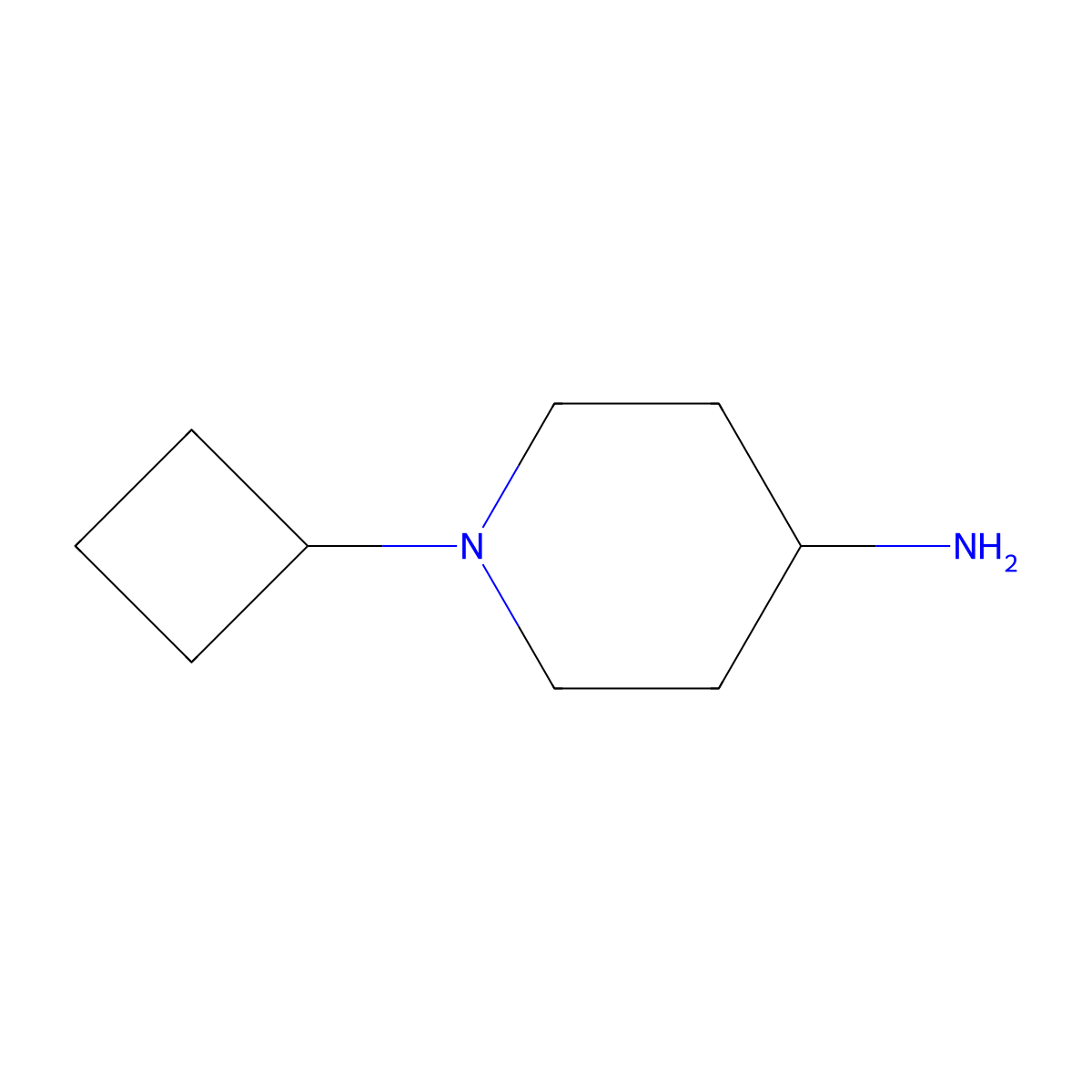 1-Cyclobutylpiperidin-4-amine molecular structure, CAS 1048921-27-2