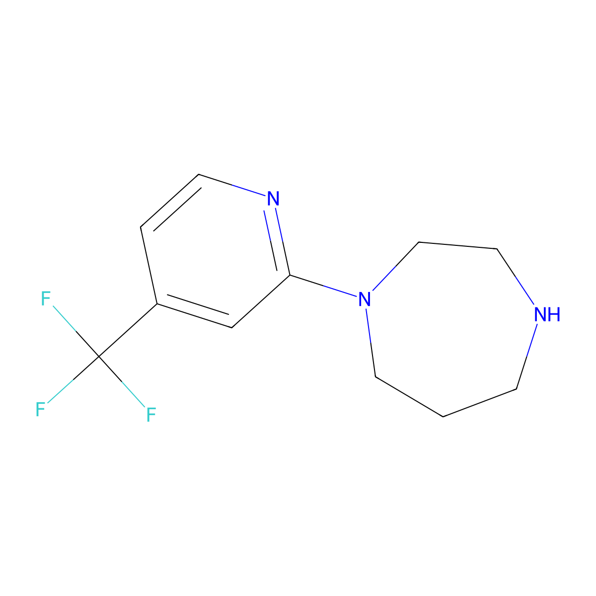 1-[4-(Trifluoromethyl)pyridin-2-yl]-1,4-diazepane molecular structure, CAS 1048921-30-7