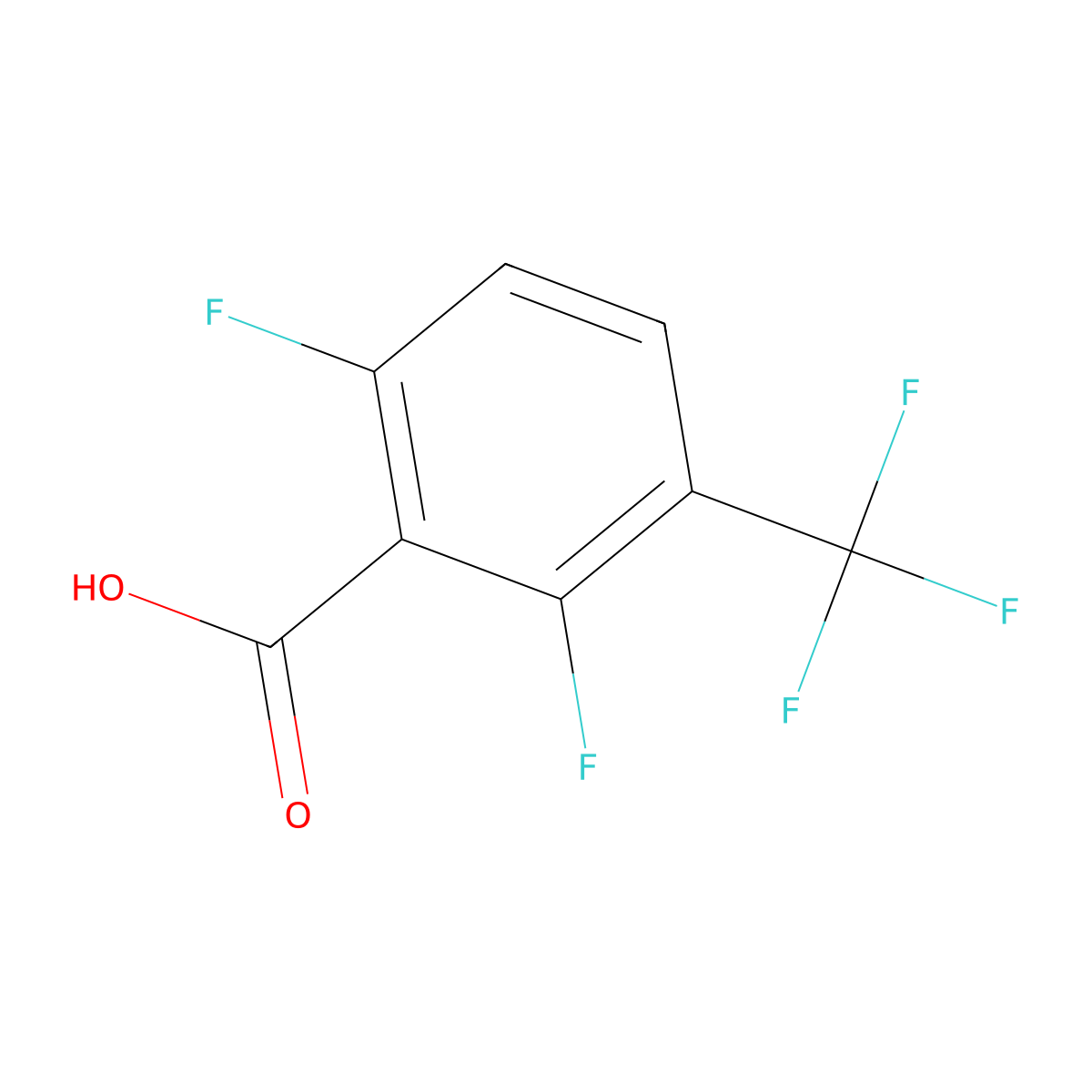2,6-Difluoro-3-(trifluoromethyl)benzoic acid molecular structure, CAS 1048921-49-8