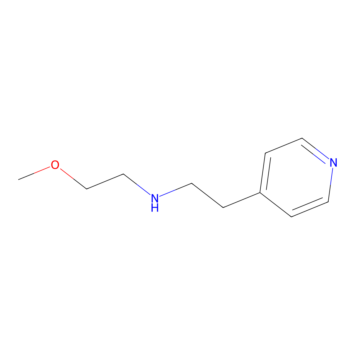 2-methoxy-N-[2-(pyridin-4-yl)ethyl]ethanamine molecular structure, CAS 1048921-83-0
