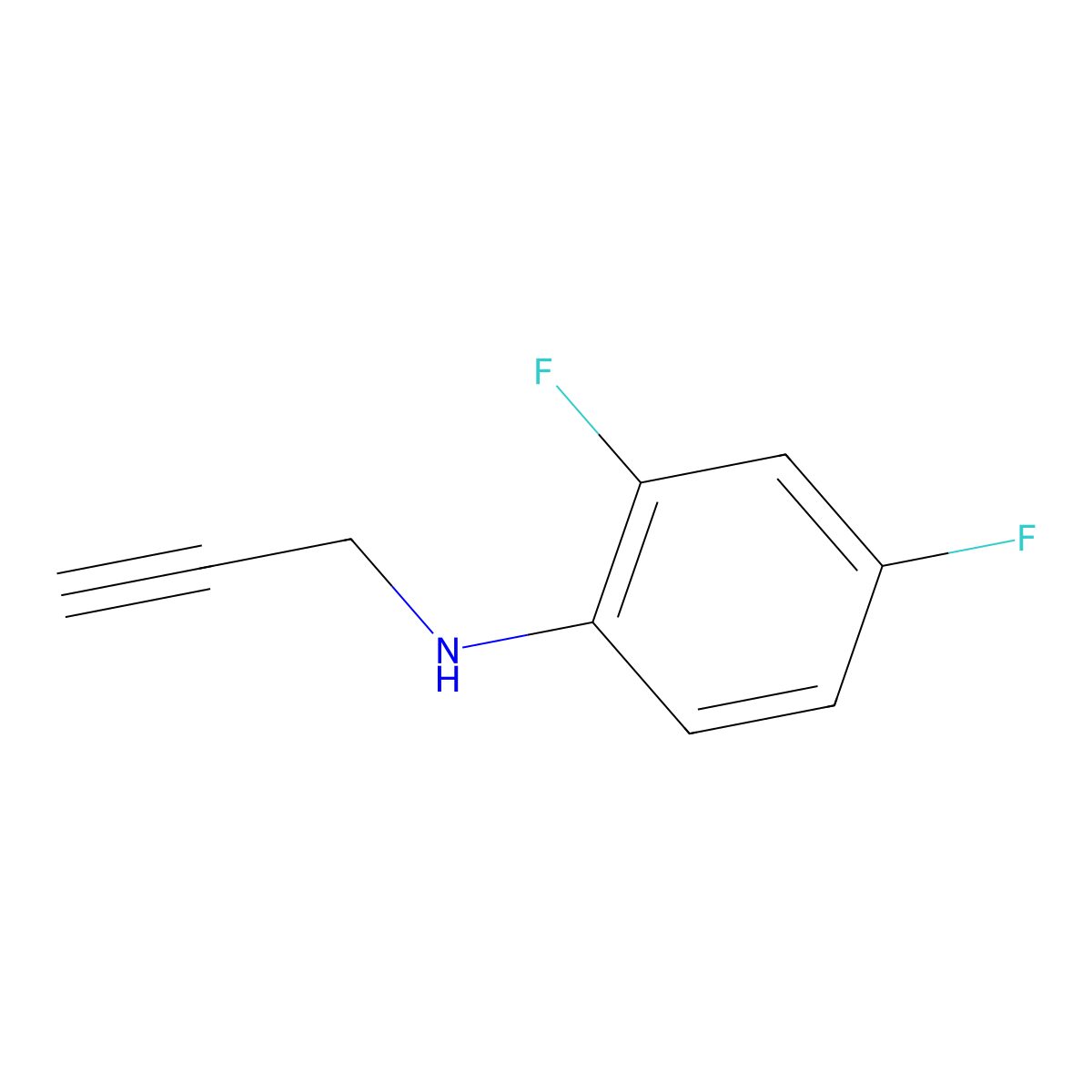 (2,4-Difluoro-phenyl)-prop-2-ynyl-amine molecular structure, CAS 1048922-02-6