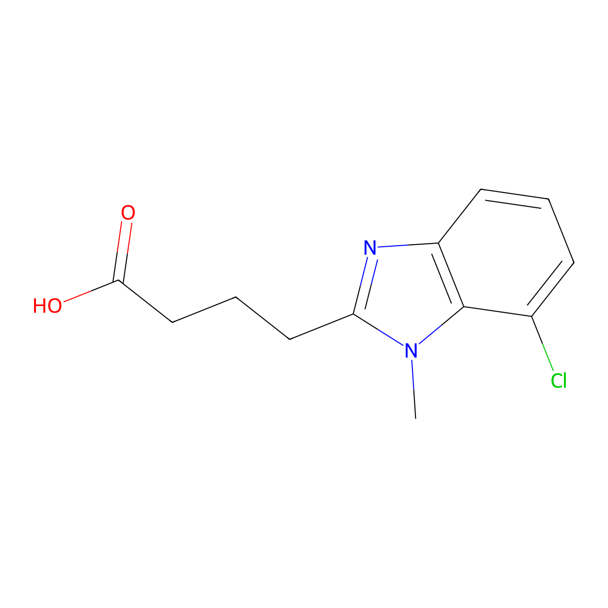 4-(7-Chloro-1-methyl-1H-benzoimidazol-2-YL)-butyric acid molecular structure, CAS 1048922-59-3