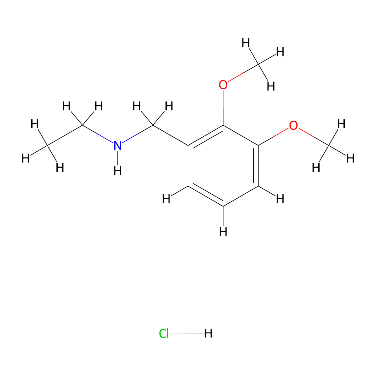 N-(2,3-Dimethoxybenzyl)ethanamine hydrochloride molecular structure, CAS 1048948-03-3