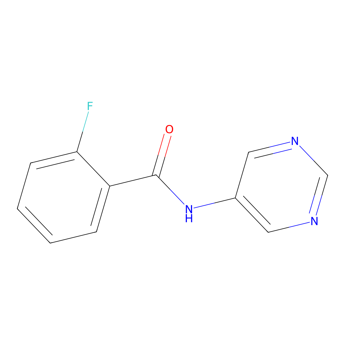Benzamide,2-fluoro-n-5-pyrimidinyl- molecular structure, CAS 104896-17-5