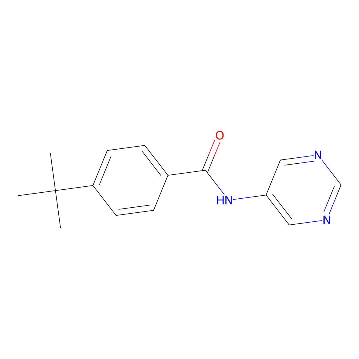 Benzamide,4-(1,1-dimethylethyl)-n-5-pyrimidinyl- molecular structure, CAS 104896-21-1
