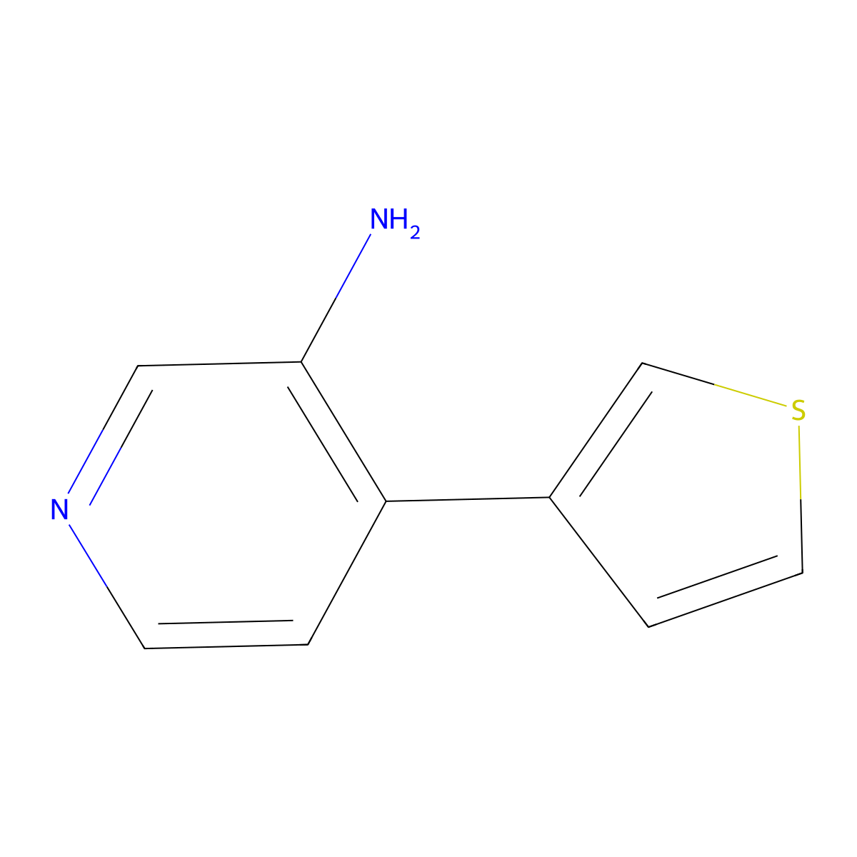 4-(3-Thienyl)-3-pyridinamine molecular structure, CAS 1048960-63-9