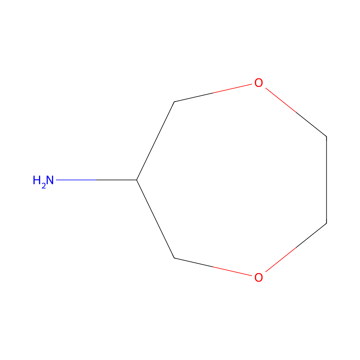 1,4-Dioxepan-6-amine molecular structure, CAS 1048962-45-3