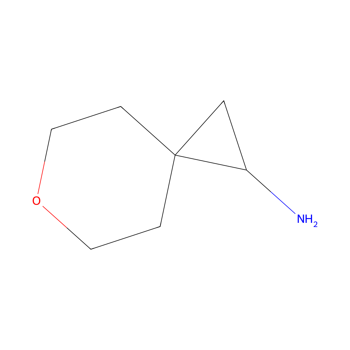 (1S)-6-Oxaspiro[2.5]octan-1-amine molecular structure, CAS 1048962-51-1