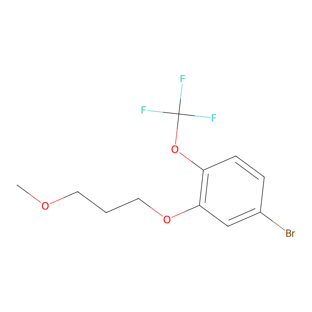 4-Bromo-2-(3-methoxypropoxy)-1-(trifluoromethoxy)benzene molecular structure, CAS 1048963-38-7