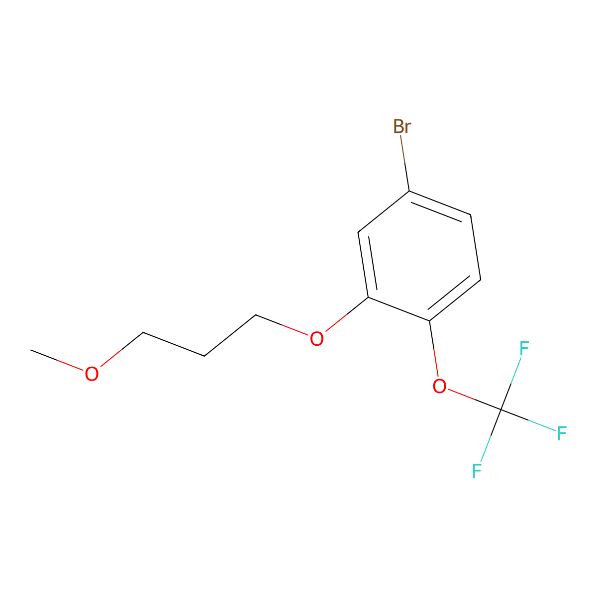 4-Bromo-2-(3-methoxypropoxy)-1-(trifluoromethoxy)benzene molecular structure, CAS 1048963-38-7