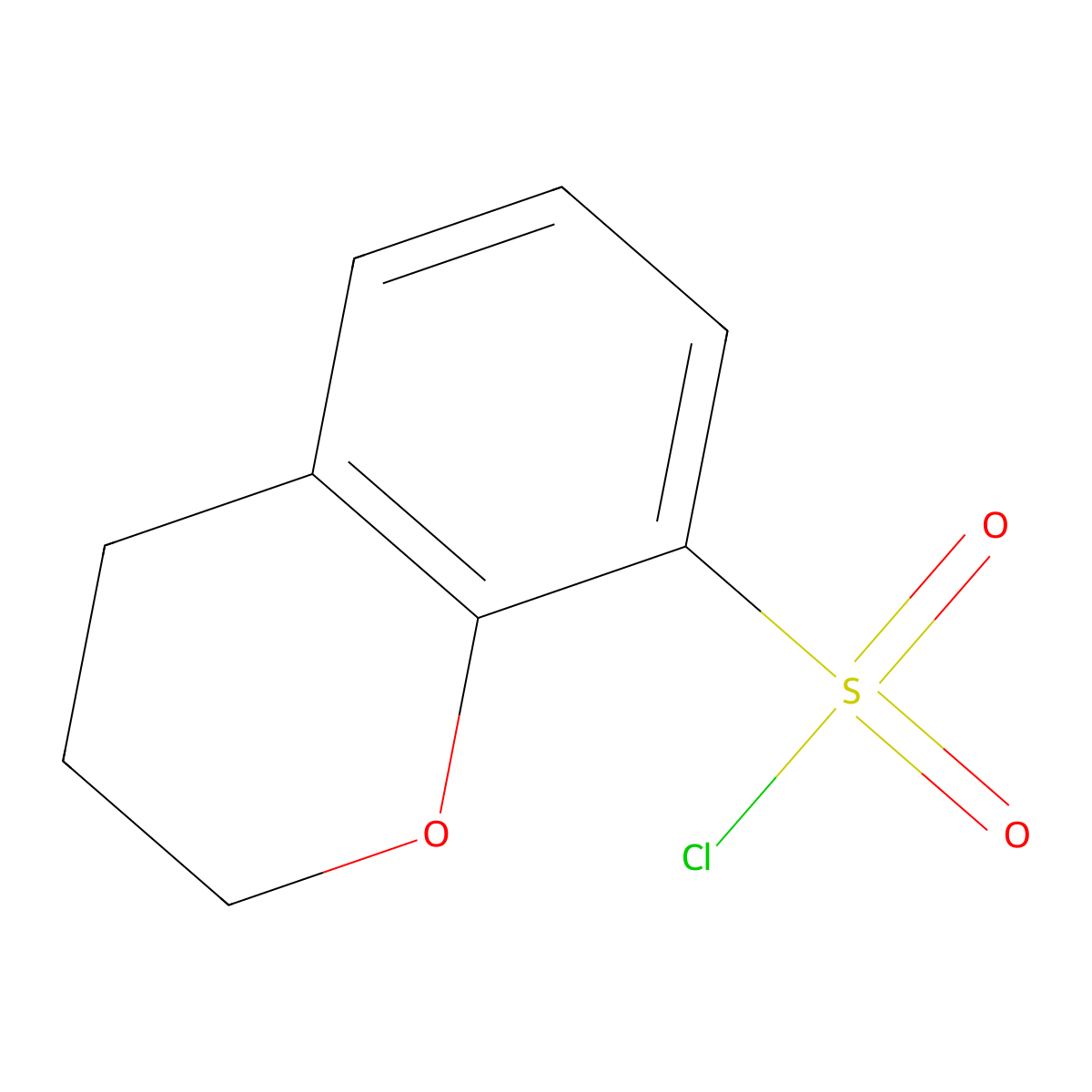 3,4-Dihydro-2H-1-benzopyran-8-sulfonyl chloride molecular structure, CAS 1048970-15-5