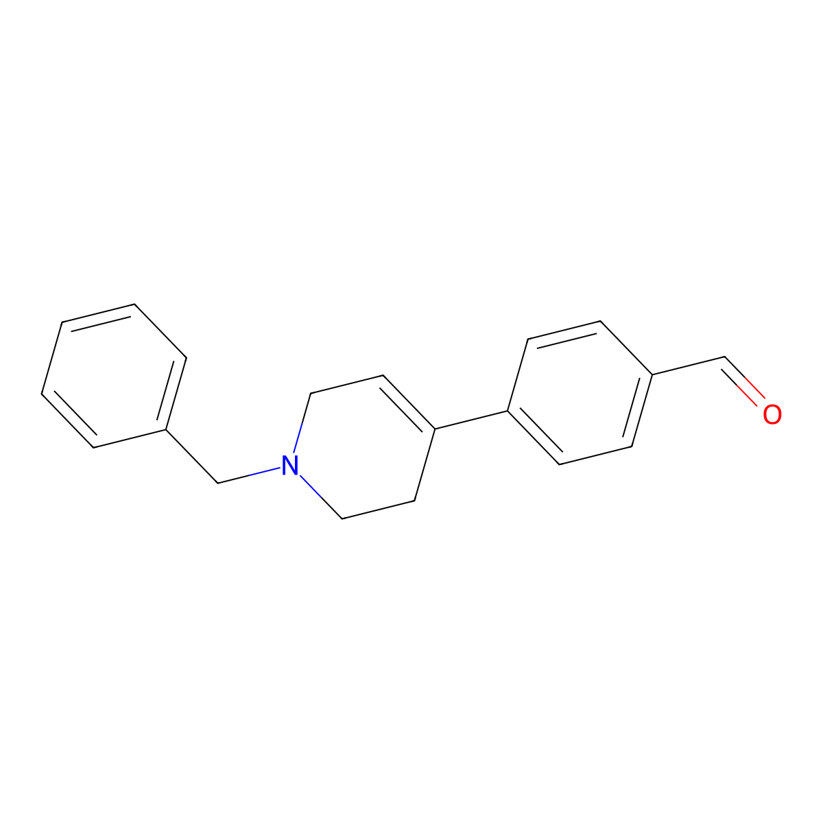 4-[1,2,3,6-Tetrahydro-1-(phenylmethyl)-4-pyridinyl]benzaldehyde molecular structure, CAS 1048976-46-0