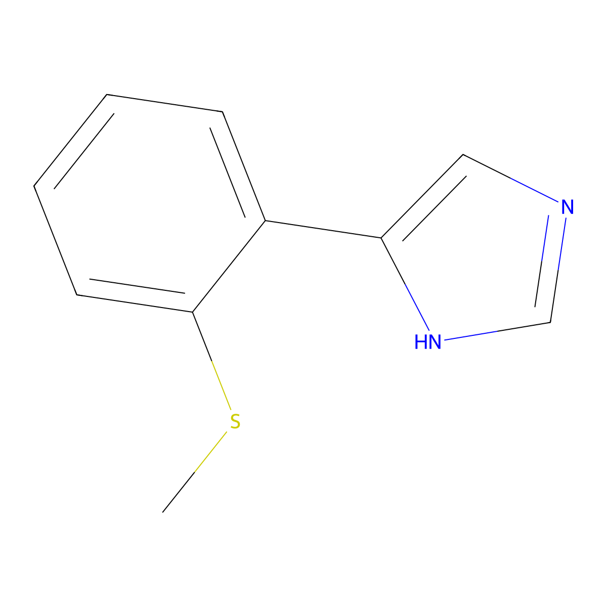 4-[2-(methylsulfanyl)phenyl]-1H-imidazole molecular structure, CAS 1048983-17-0