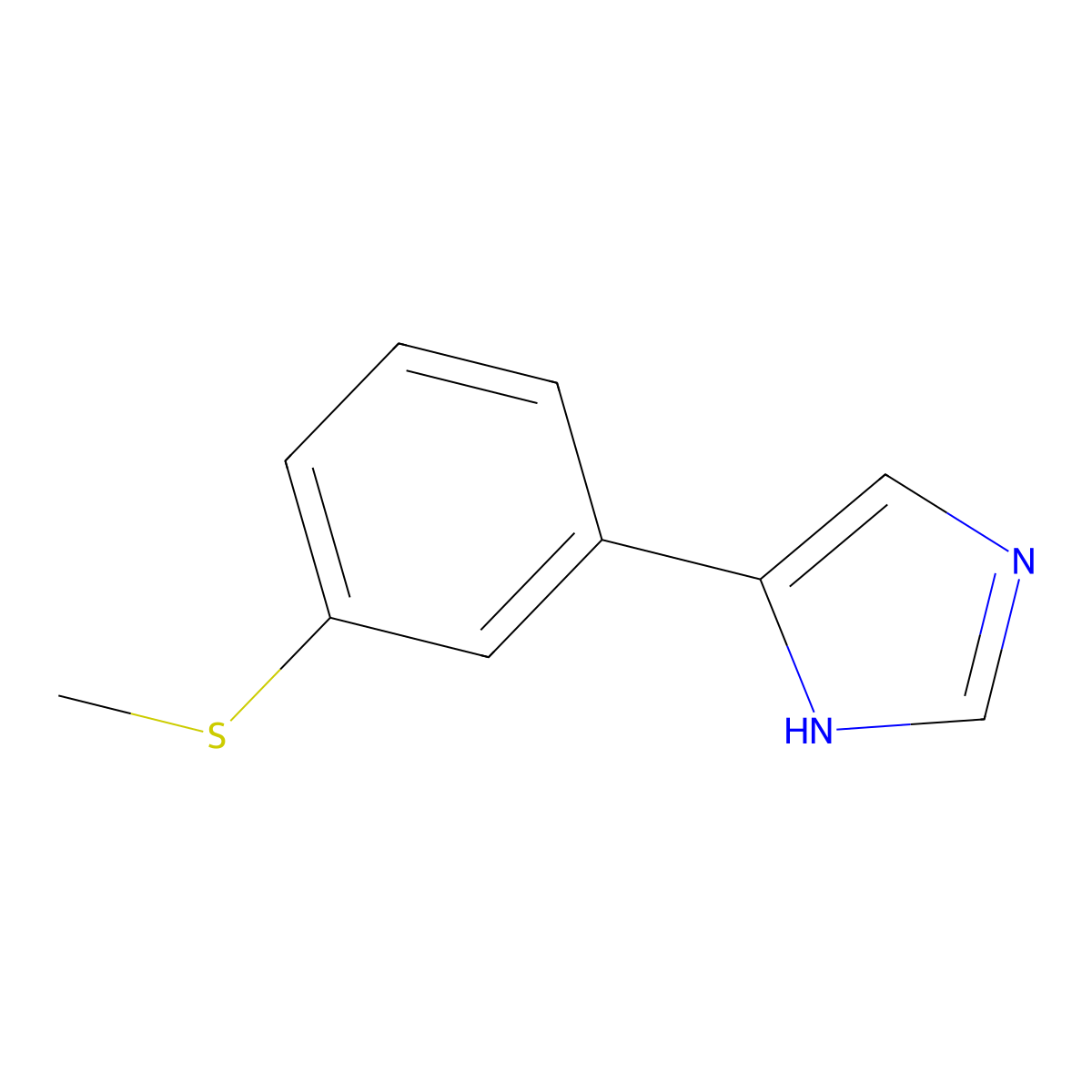 4-[3-(methylsulfanyl)phenyl]-1H-imidazole molecular structure, CAS 1048983-19-2
