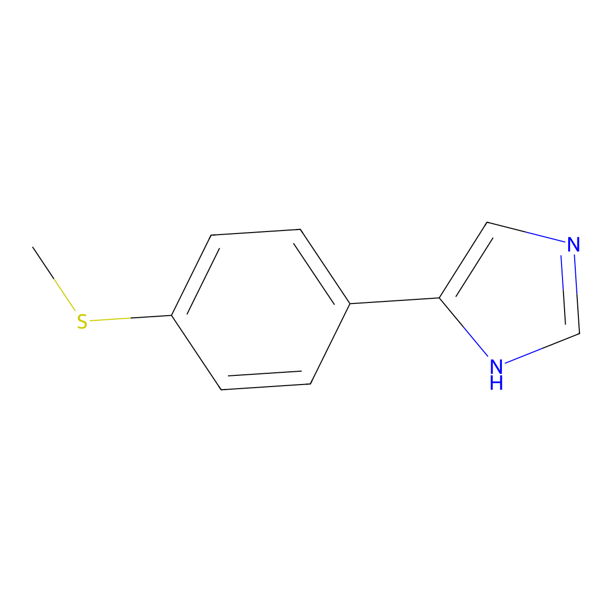 4-[4-(methylsulfanyl)phenyl]-1H-imidazole molecular structure, CAS 1048983-21-6