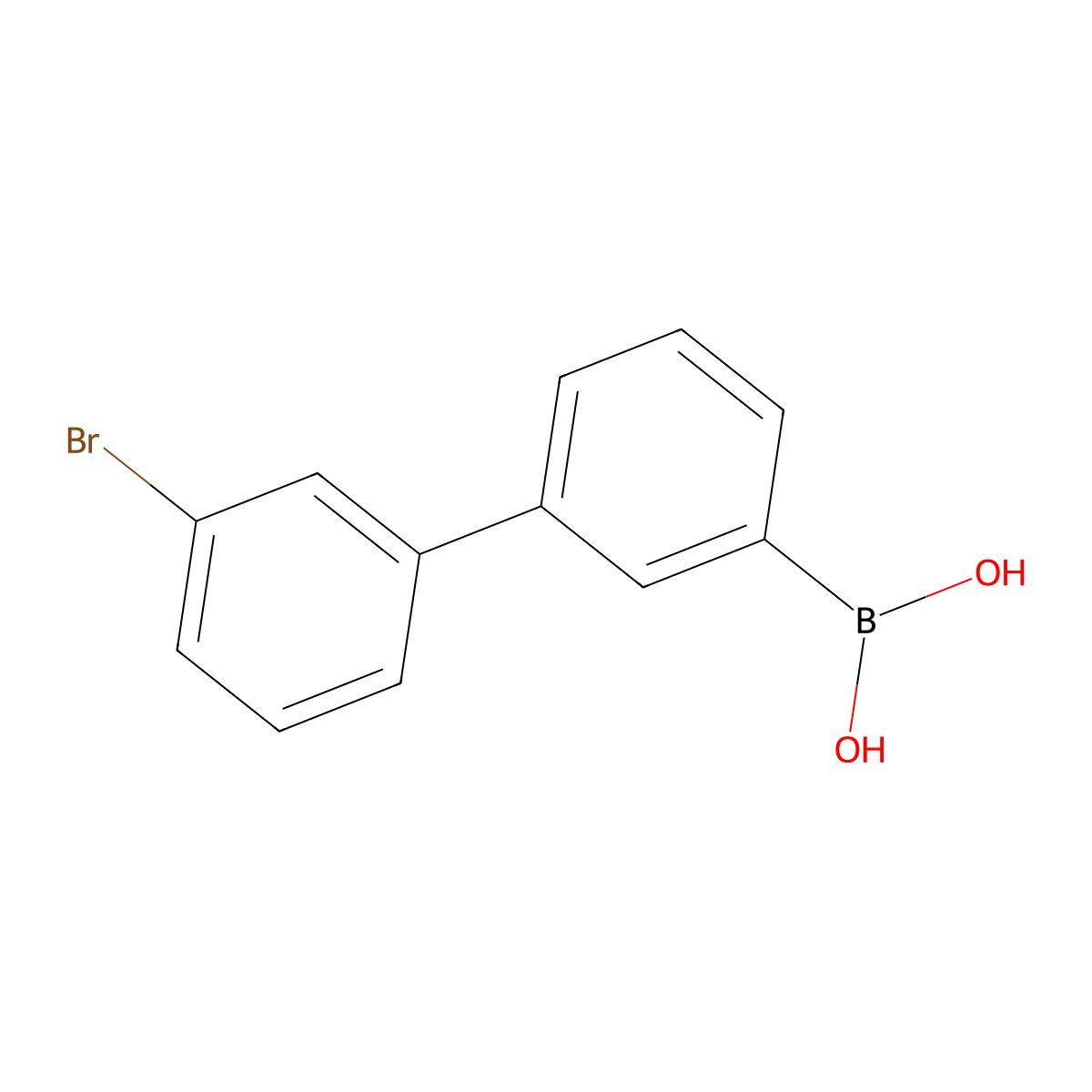 (3'-Bromo-[1,1'-biphenyl]-3-yl)boronic acid molecular structure, CAS 1048990-21-1