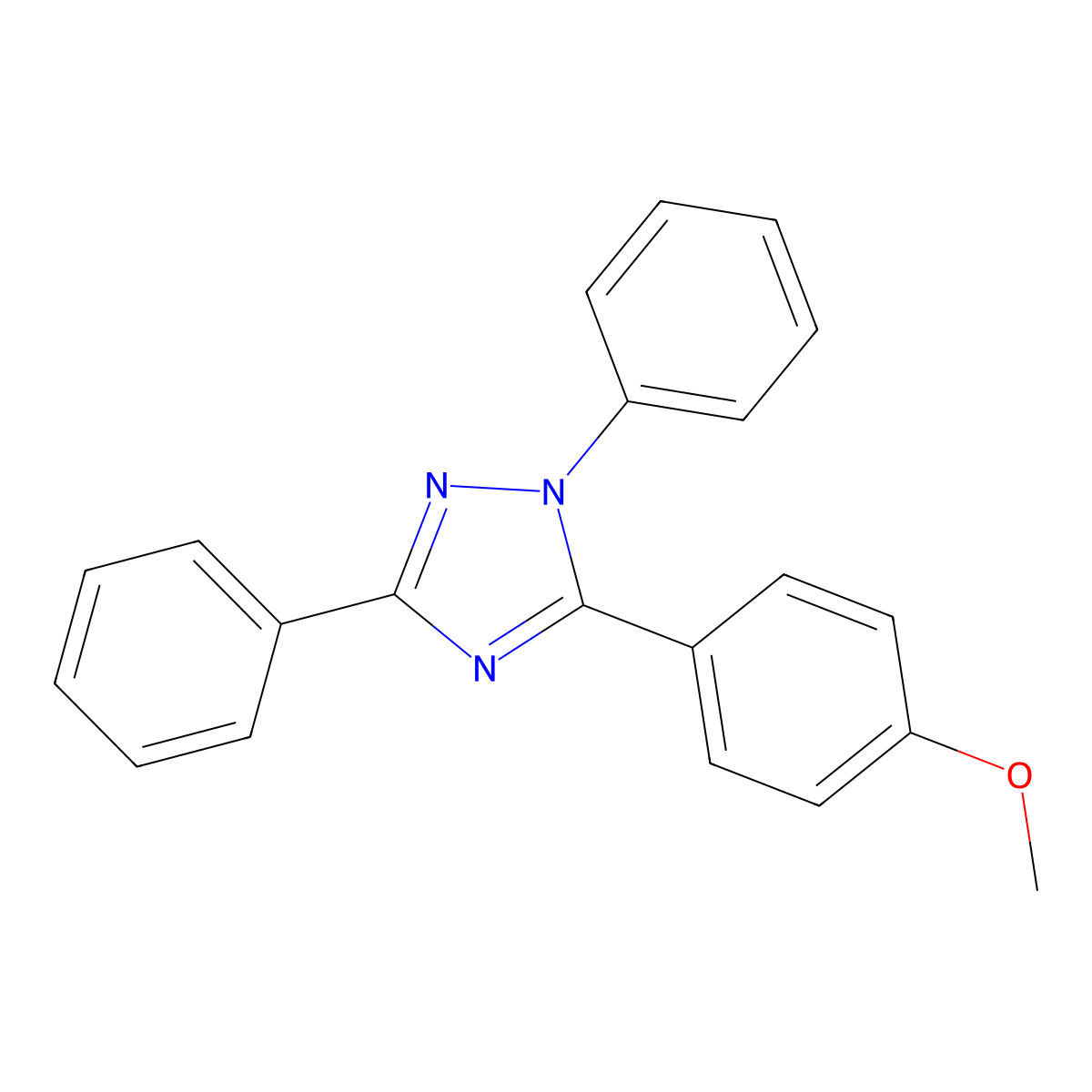 5-(4-Methoxyphenyl)-1,3-diphenyl-1H-1,2,4-triazole molecular structure, CAS 1049-17-8