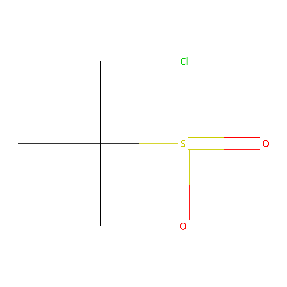 2-Methylpropane-2-sulfonyl chloride molecular structure, CAS 10490-22-9