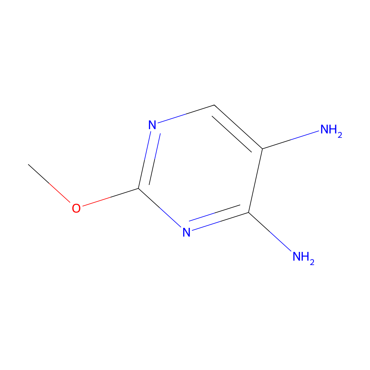 2-Methoxypyrimidine-4,5-diamine molecular structure, CAS 104900-51-8