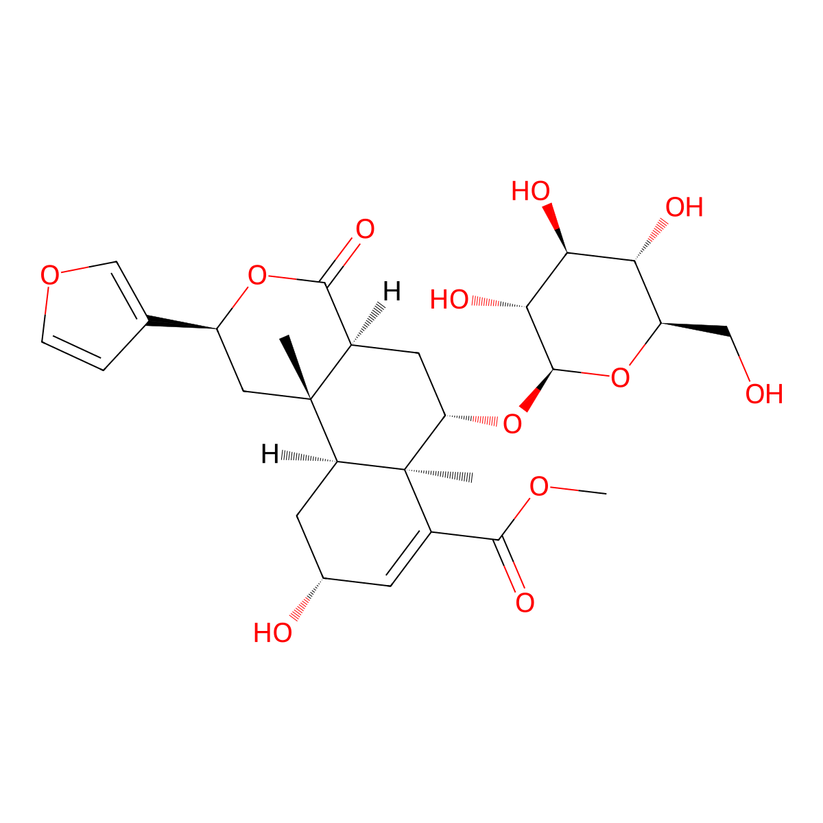 borapetoside B molecular structure, CAS 104901-05-5
