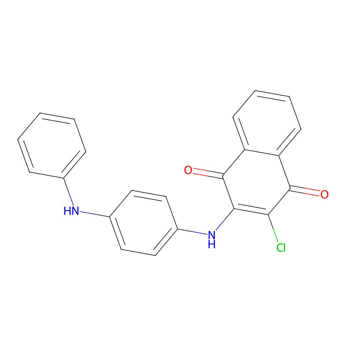 2-(4-Anilinoanilino)-3-chloronaphthalene-1,4-dione molecular structure, CAS 104901-28-2