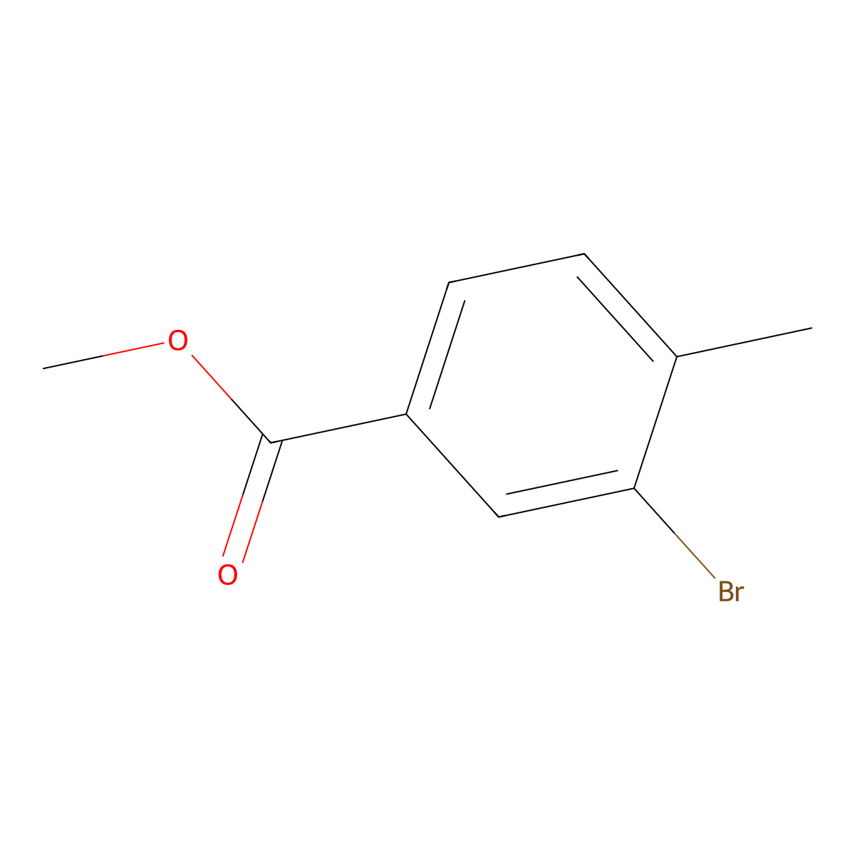 Methyl 3-bromo-4-methylbenzoate molecular structure, CAS 104901-43-1